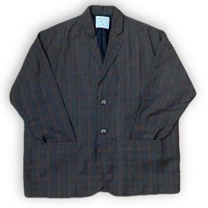 Urban Outfitters Unisex Oversize Brown Plaid Light Blazer Jacket